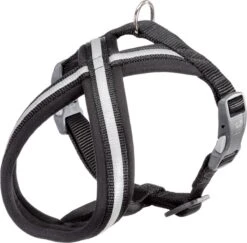 Adori Nylon Soft Harnas Cross Zwart&Reflecterend – Hondenharnas – 39-50X1.5 Cm