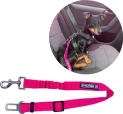 Autogordel Voor Honden – Roze – Voor Optimale Veiligheid Onderweg Voor Hond En Baasje – Schok Absorberend – Hondengordel – Voor Alle Honden – Bestand Tegen Grote Krachten – Geschikt Voor Bijna Alle Auto’s