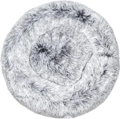 BEESSIES® Donut Hondenmand/hondenkussen 120 Cm – Wasbare Hoes – Grijs Wit Gradient – Hond Kussen Mand