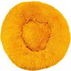 BEESSIES® Donut Hondenmand/hondenkussen 80 Cm – Wasbare Hoes – Oker Geel – Hond Kussen Mand