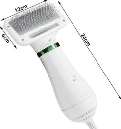 Borstel En Droger 2 In 1 Voor Honden -Makkelijk De Vacht Van Je Hond Borstelen En Drogen- Fohn -Dierenverzorging- Vachtverzorging- Dierenborstel-