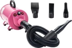 Display4top Professionele Waterblazer Hondenföhn Hondenborstel 2800 W Hond Huisdier Fohn Hondenfohn Verzorging Instelbare Traploze Warmte En Toerental Roze