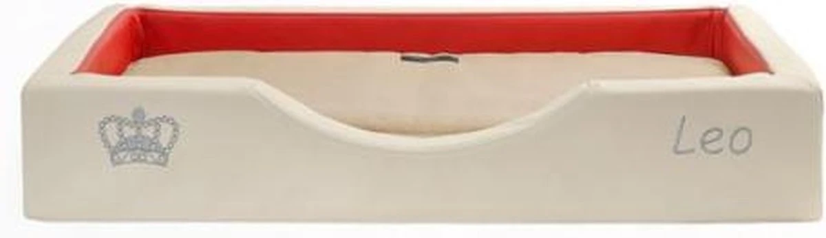 DoggyBed – Orthopedische Hondenmand – Gelax Duo Compact Style – 90 X 60 X 14 Cm – Beige / Rood