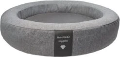 DoggyBed – Orthopedische Hondenmand – Soft Style – Rond Ø 120 – Grijs