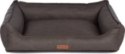 Dog’s Lifestyle Hondenmand Structuro Leder Taupe XXL 130cm – Ook In Antraciet, Cognac, Bruin En Lichtgrijs