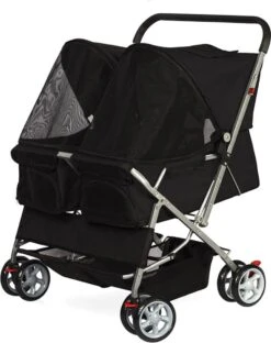 Dogs&Co Dubbele Hondenbuggy Zwart – Hondenbuggy Voor 2 Hondjes