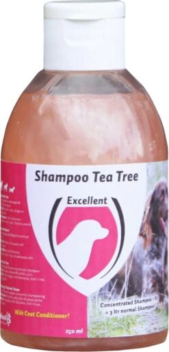 Excellent Shampoo – Sterk Reinigende En Verzorgende Concentraat Shampoo – Geschikt Voor Honden – Tea Tree – 250 Ml