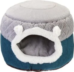 HOOPET® Apozia Dubbelzijdig Honden- En Kattenmand – Superzacht En Luxe – Wasbaar – Fluffy – Honden En Kattenkussen – Slaapzak – 40x40x31cm – Small – Blauw/Grijs