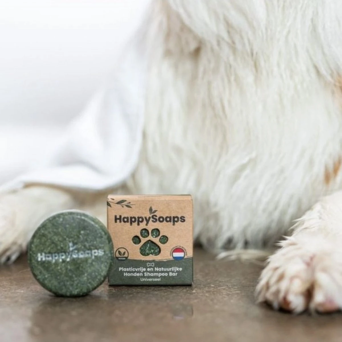 Happy Soap Honden Shampoo Bar – Universeel – Met Bewaarblikje