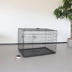 Hondenbench Sterk 122x77x82cm Bench Hond 2 Deuren