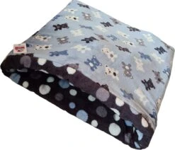 Hondenslaapzak-hondenmand-knuffel Fleece-Slaapzak-Blauw- Maat XL 120x70cm