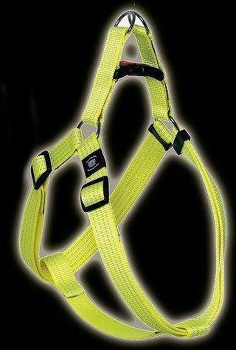 Flamingo KARLIE Riem Hondentuig Art Reflec Geel 25mmx60