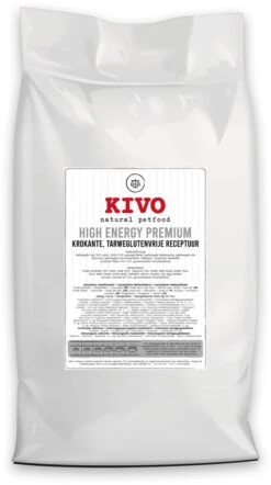 Kivo Petfood Hondenbrokken Krokant High Energy Premium 15 Kg – Tarweglutenvrij