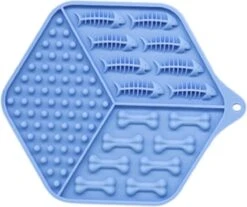 Likmat Hond | Blauw | 100% Siliconen | Anti-schrok | Anti-slip | Slow Feeder | 17 Cm | Honden Voerbak