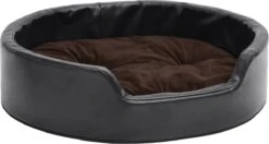 Maison Exclusive – Hondenmand 69x59x19 Cm Pluche En Kunstleer Zwart En Bruin