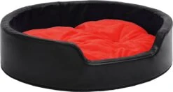 Maison Exclusive – Hondenmand 79x70x19 Cm Pluche En Kunstleer Zwart En Rood