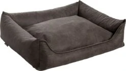 MaxxNobel Orthopedisch Hondenkussen – Lederlook/Teddy – L – 120 X 85 – Olijf