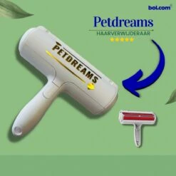 PETDREAMS Pluizenborstel – Pluizenverwijderaar Voor Huisdieren – Haarverwijderaar Voor Huisdieren – Pluizenborstel – Kattenmand – Hondenmand – Ontpluizer Bank – Ontpluizer Tapijt