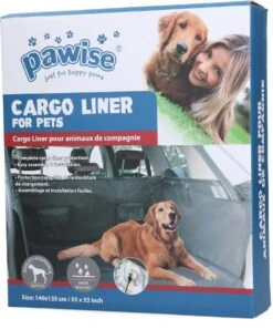 Pawise Honden Autodeken Voor Kofferbak – Waterbestendig – Optimale Bescherming – Met Zuignappen – Extra Bumper Bescherming – 140×135 Cm – Grijs