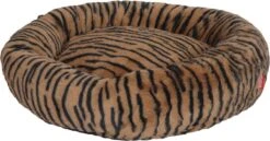 Snoozle Donut Hondenmand En Kattenmand – Superzacht En Luxe – Wasbaar – Fluffy – Hondenkussen – 60cm – Tijger