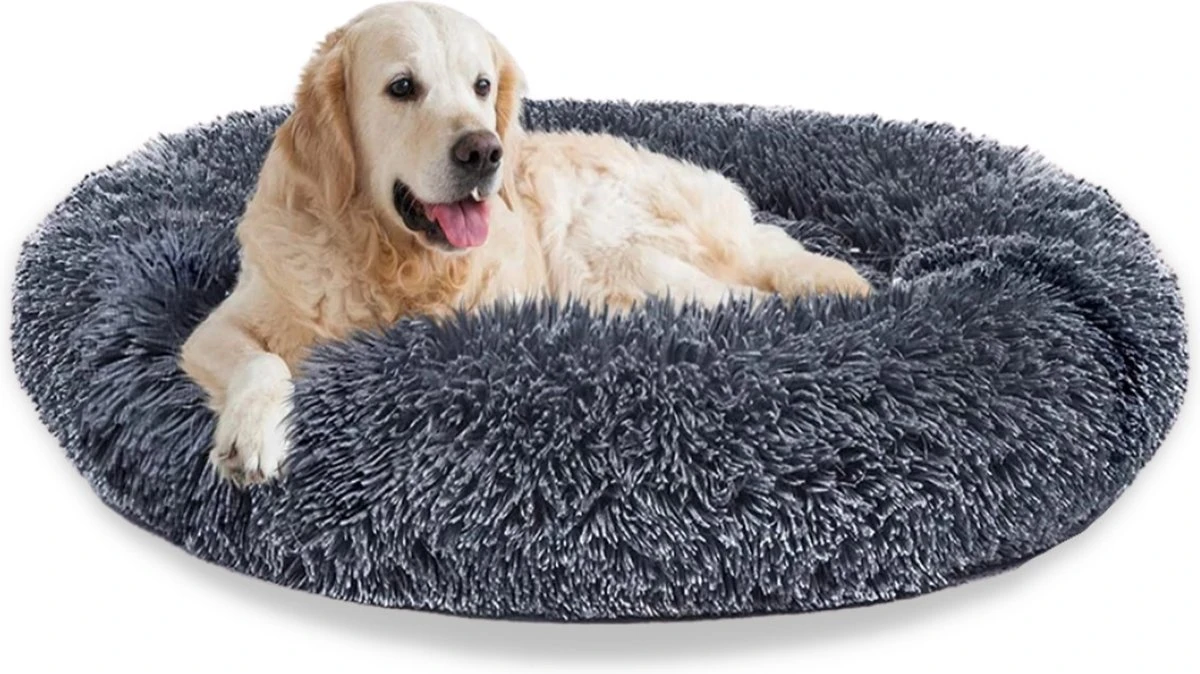 Topmast Fluffy Donut – Dierenmand – Donut Hondenmand – Antraciet – 40 Cm