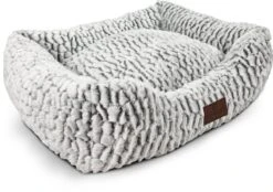 Topmast Hondenmand Snoozy – Zacht Fleece – 61 X 48 X 15 Cm – Fluffy Hondenmand – Hondenmanden – Hondenkussen – Benchkussen