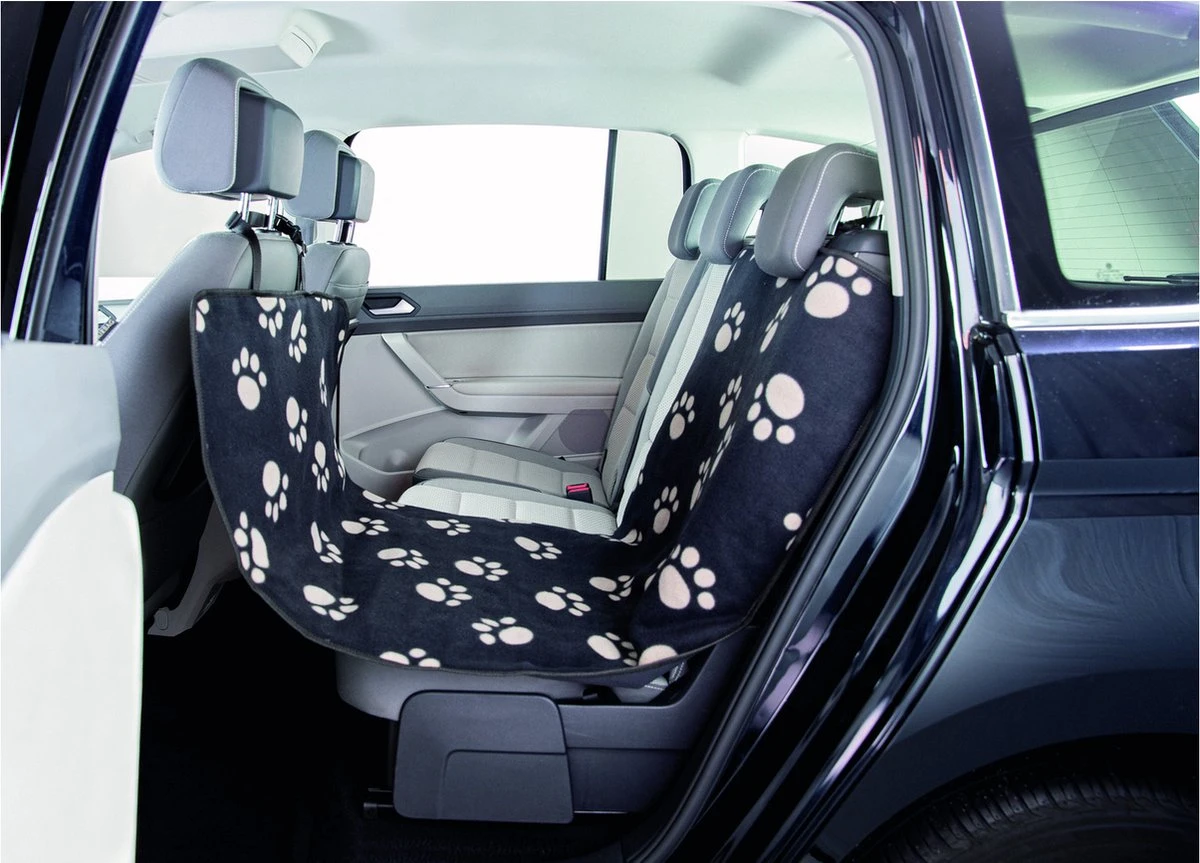 Trixie Autodeken Nylon / Fleece Zwart / Beige – 145X65 CM