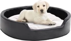 VidaLife Hondenmand 79x70x19 Cm Pluche En Kunstleer Zwart En Beige