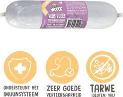 WOOOF Verse Lam Worst – Hondenworst – Honden Natvoer – Lam – 10 X 800 Gram