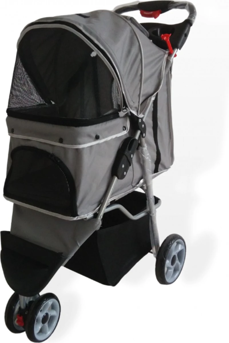 Hondenbuggy 3 Wieler Grijs Voor Hondjes Tot Ca. 12KG